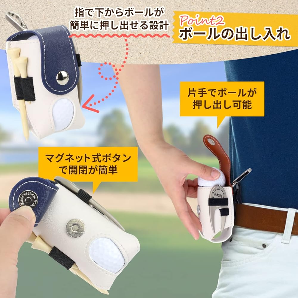 【10個セット】【新品】IMOK ゴルフボールケース フォーク マーカー 茶色 10個セット】【新品】IMOK ゴルフボールケース フォーク